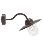 Nordlux Luxembourg Applique Murale Métal et Verre Rouille | IP54 - Convient pour E27