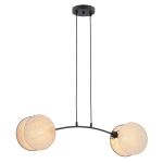 Emibig Suspension Luminaire Motif Acier Noir | Convient pour 2x E27 - Max 15W