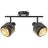 Brilliant Tyas Plafonnier Aluminium Métal Noir Dorée | Convient pour 2x E14