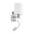 Eglo Applique Murale Pasteri Acier Nickel Satiné 40 | IP20 - Incl. Spot et Excl. 1x E27