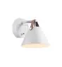 DFTP by Nordlux Strap 15 Applique Murale Métal et Leather Blanc | Convient pour GU10