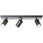 Brilliant Jello Plafonnier Métal Mat Noir 13.5W 1035lm - 830 Blanc Chaud | Incl. 3x GU10