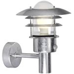Nordlux Lønstrup 22 Wandlamp Staal en Glas Grijs | 220mm - IP44 - Geschikt voor E27 - Bewegings- en Lichtsensor
